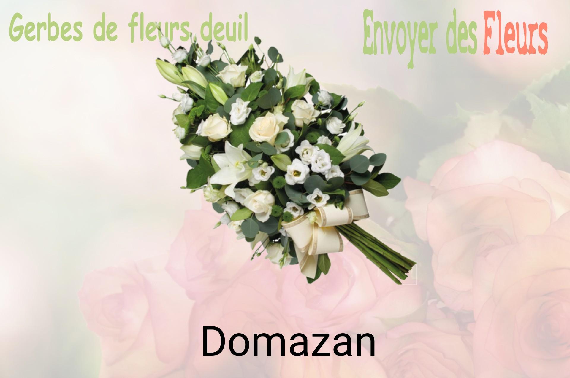 Gerbe de fleurs de deuil livrée à Domazan